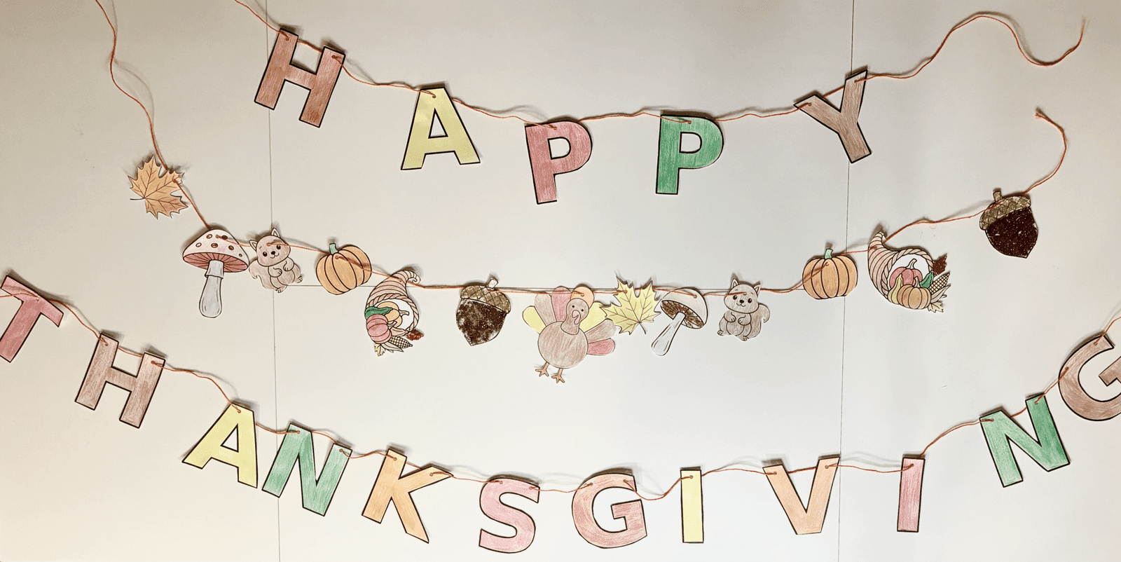 Happy Thanksgiving Garland Craft