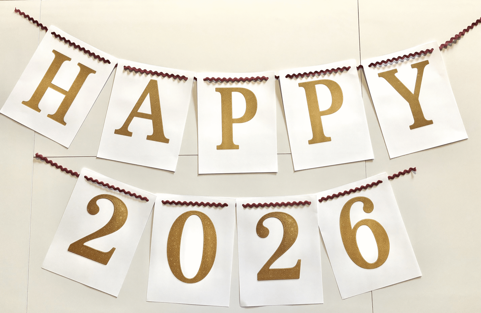 Happy 2026 Gold Banner