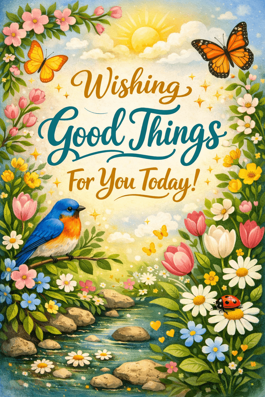 wishing good things for you today ecard