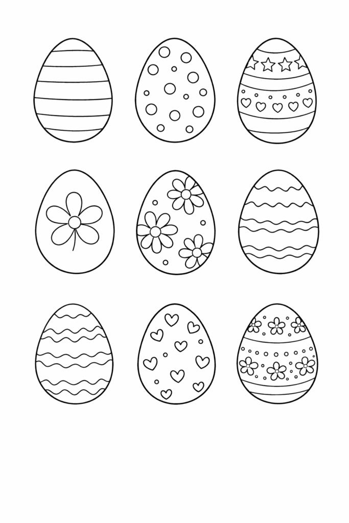 easter egg collage pieces