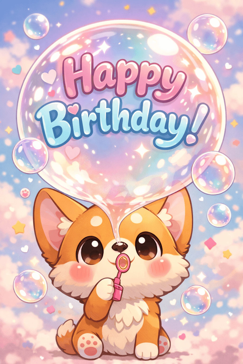 happy birthday bubble