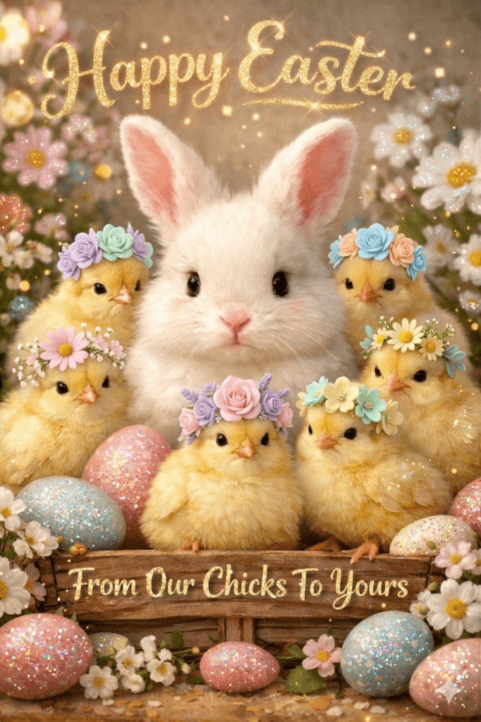 happy easter from our chicks to yours