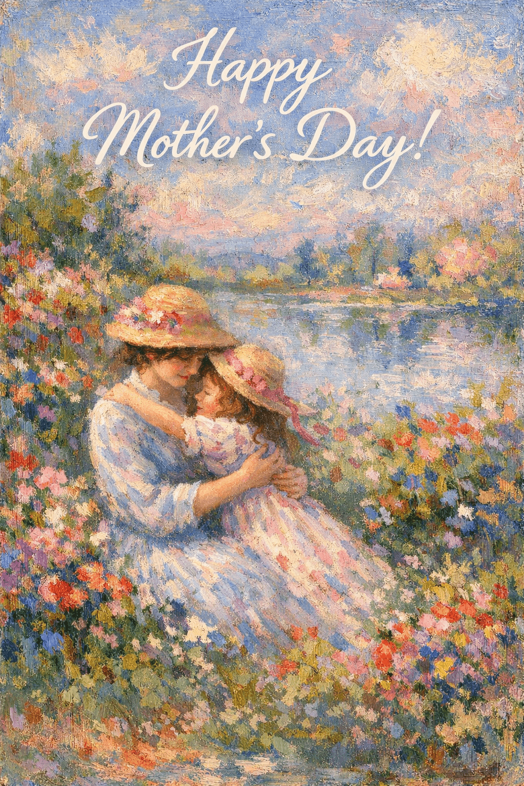happy mothers day impressionist style ecard