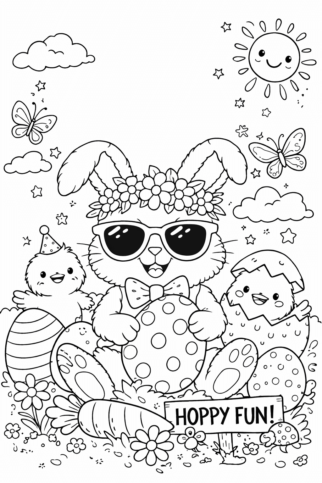 hoppy fun coloring page