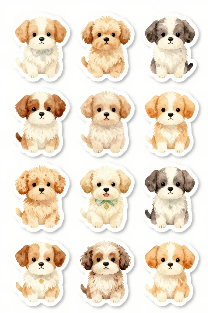 Adorable Dog Stickers Printable