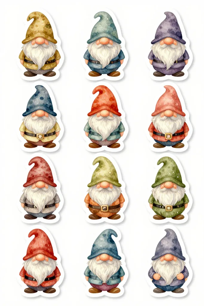 Gnome Stickers Printable