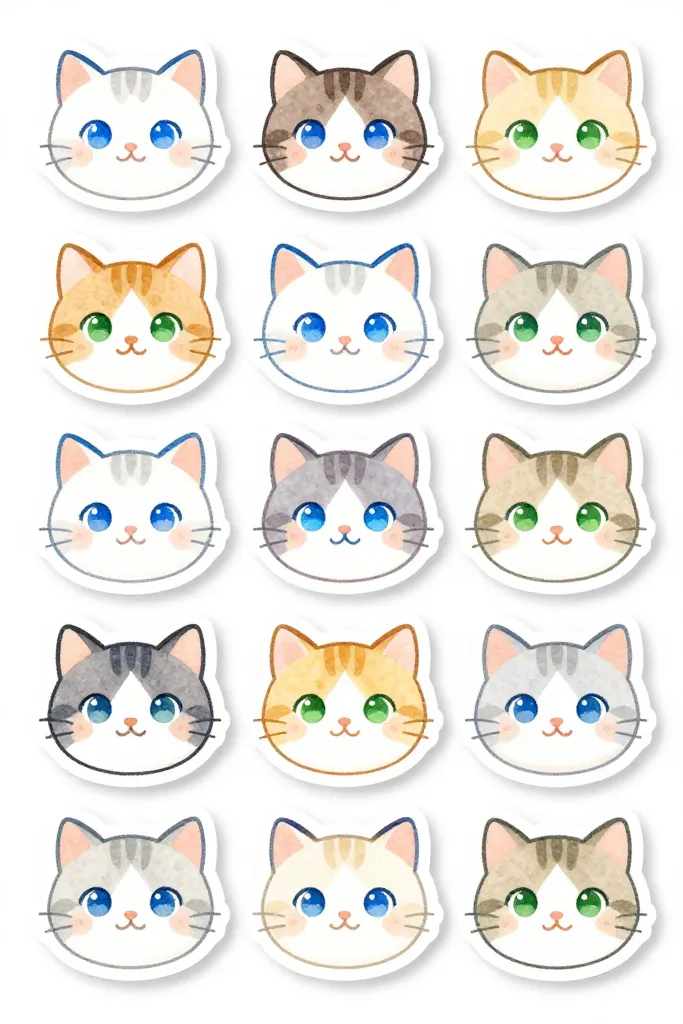 Adorable Cat Stickers