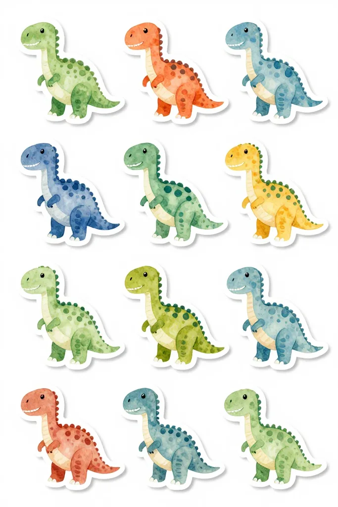 Cute Dinosaur Stickers Printable