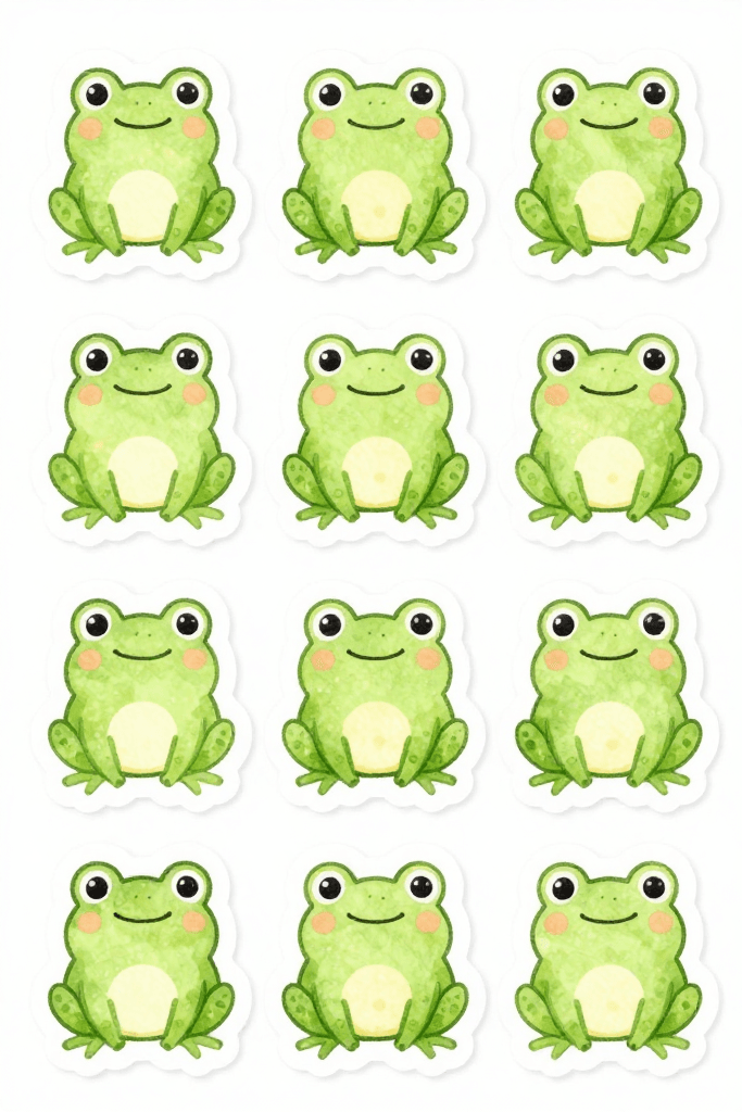 Frog Stickers Printable