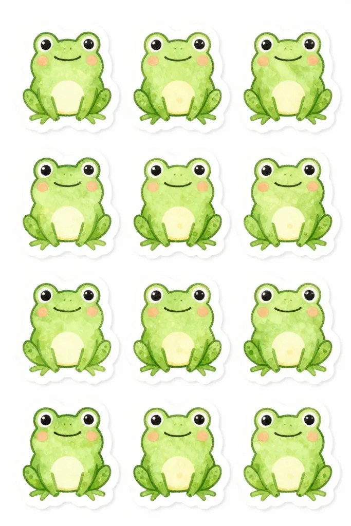 Frog Stickers Printable
