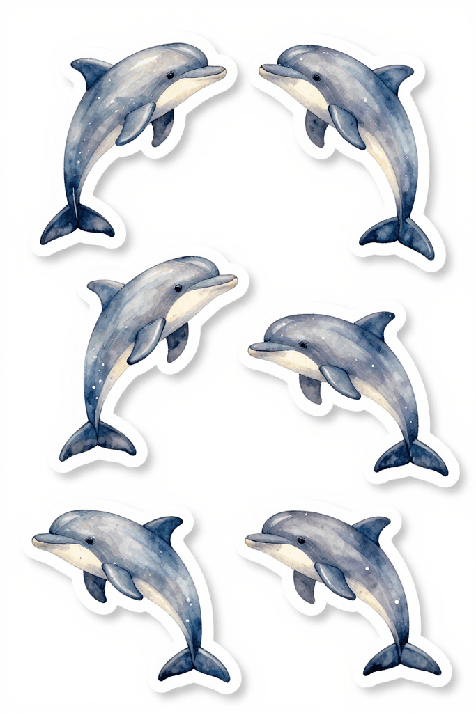 Dolphin Stickers Printable