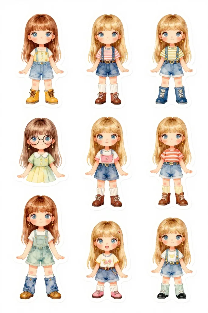 Girl Stickers Printable