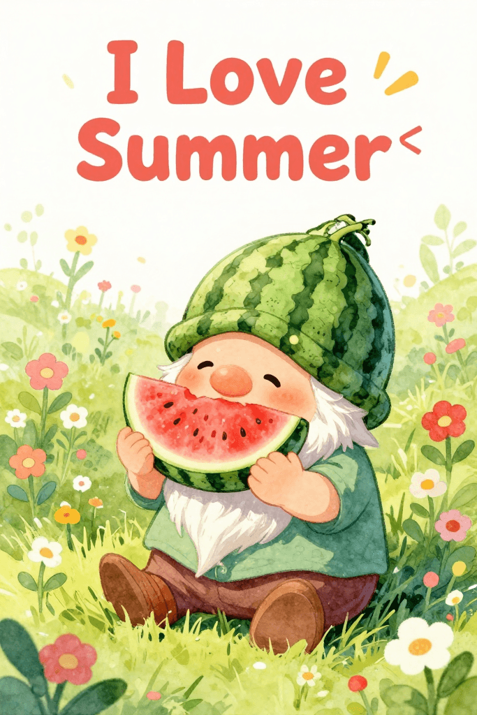 I Love Summer Gnome Ecard