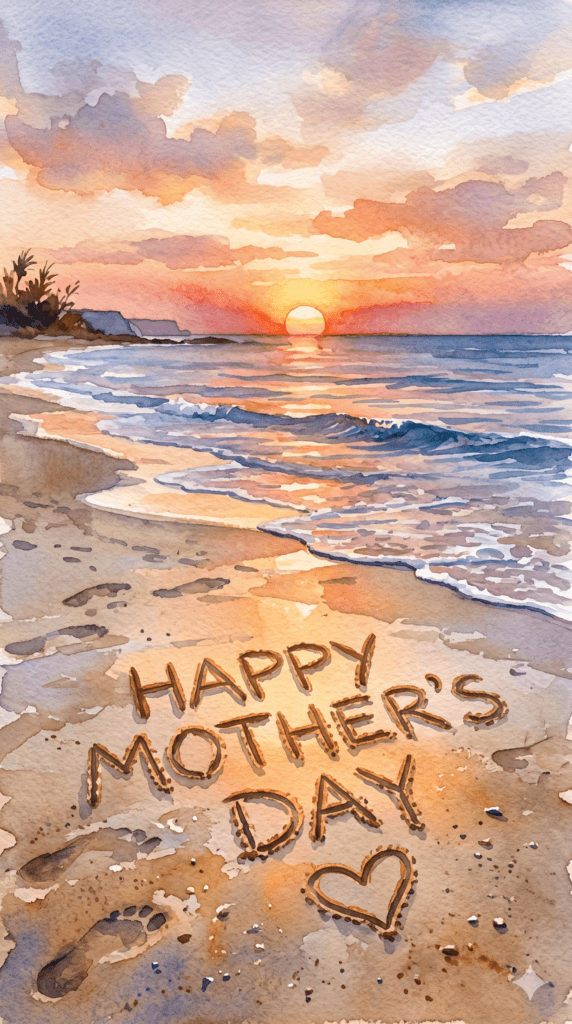 Happy Mother's Day In Sand Ecard