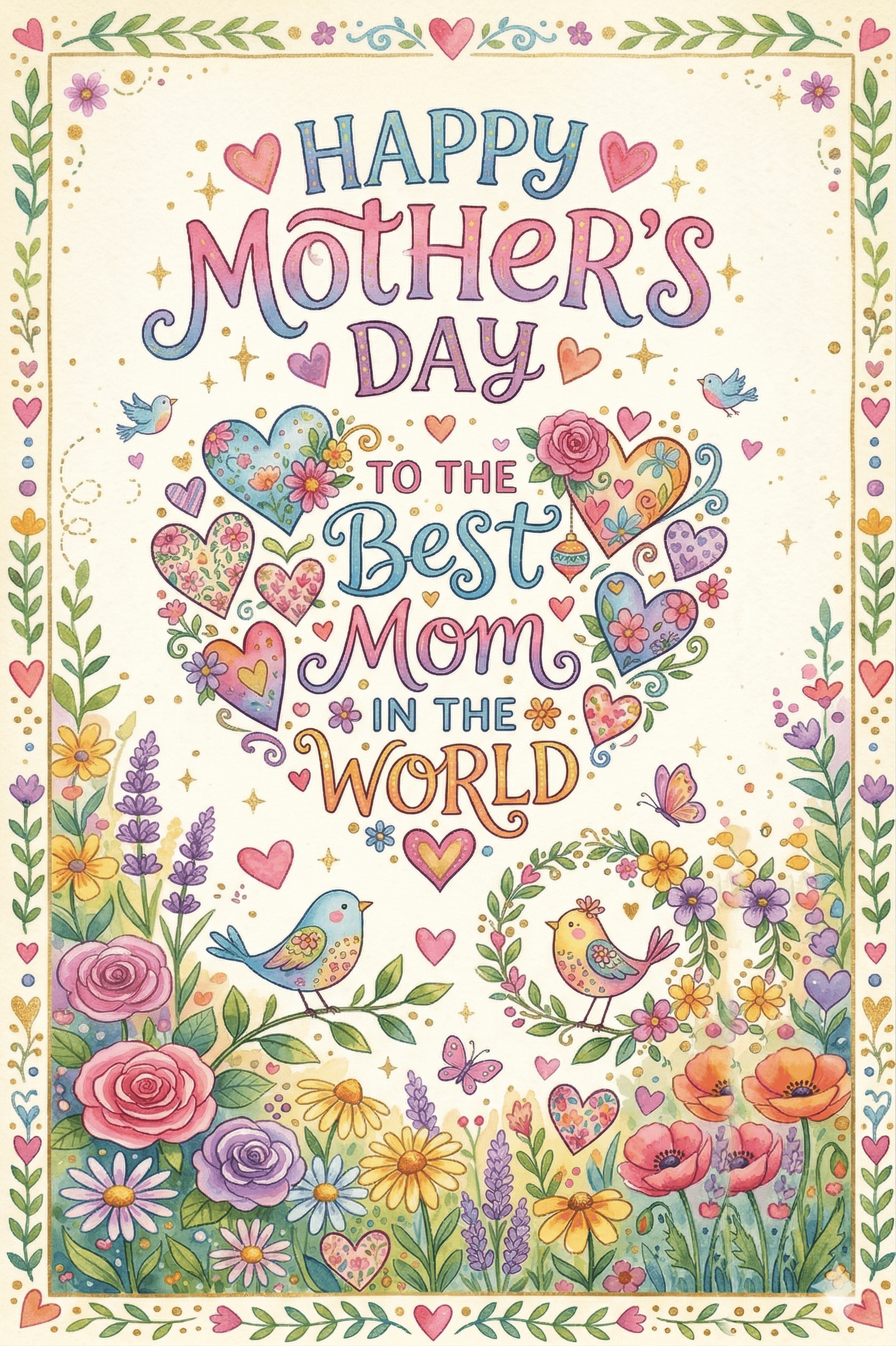 Mother's Day To The Best Mom In The World Ecard