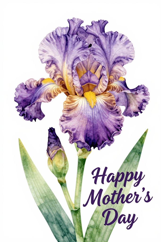 Happy Mother's Day Iris Ecard