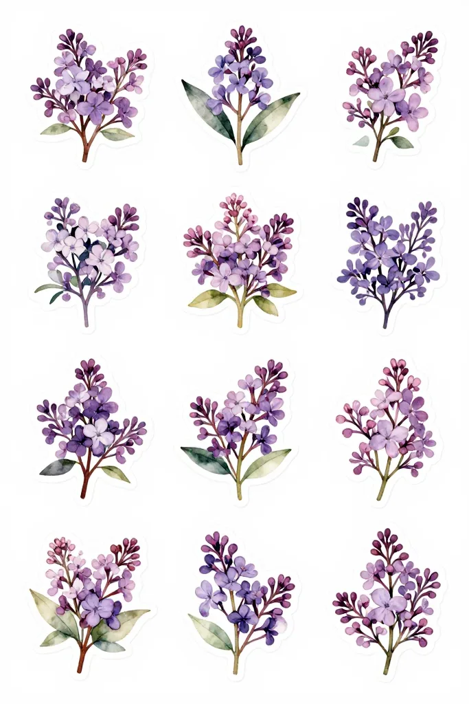 Lilac Stickers Printable