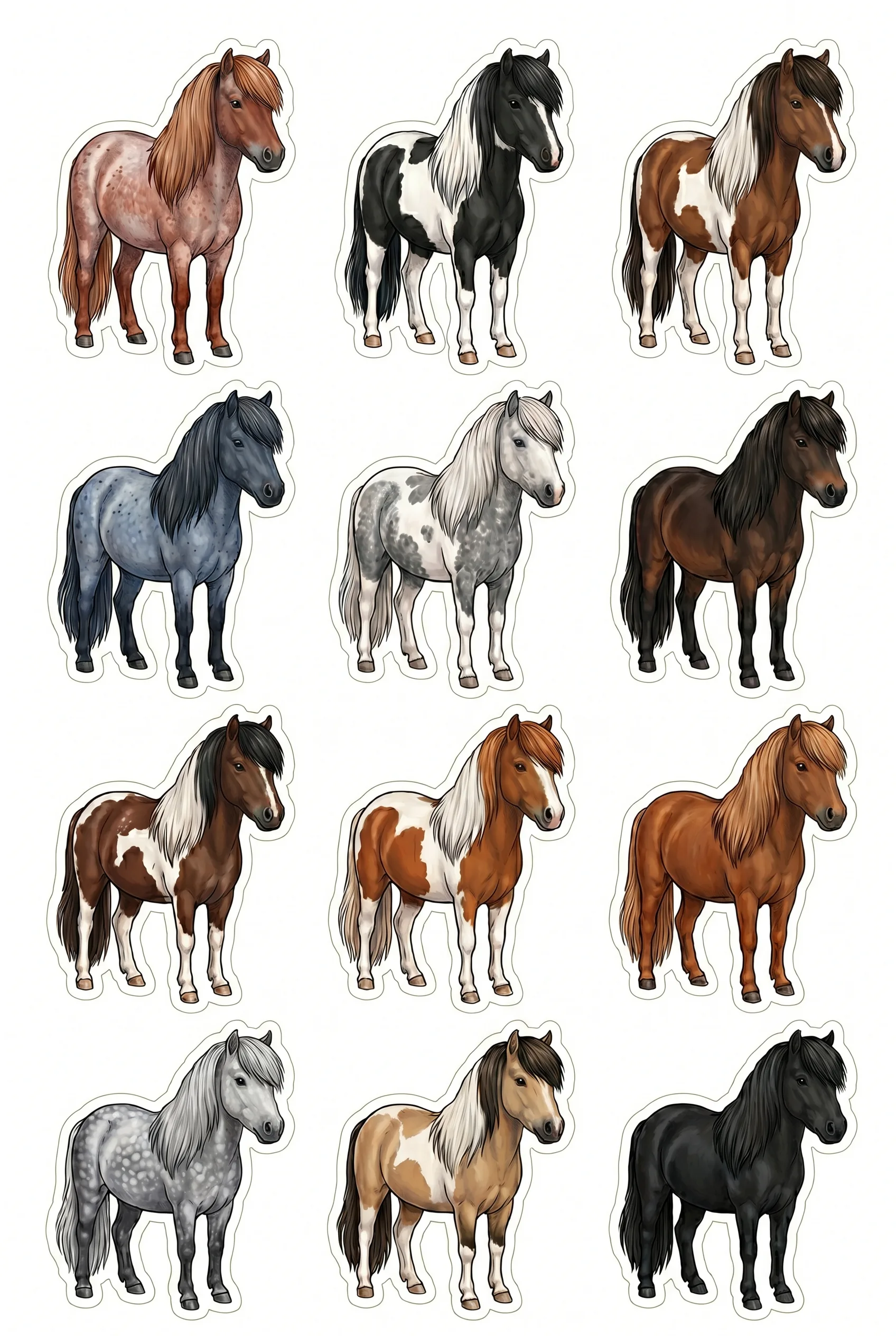 Shetland Pony Stickers Printable