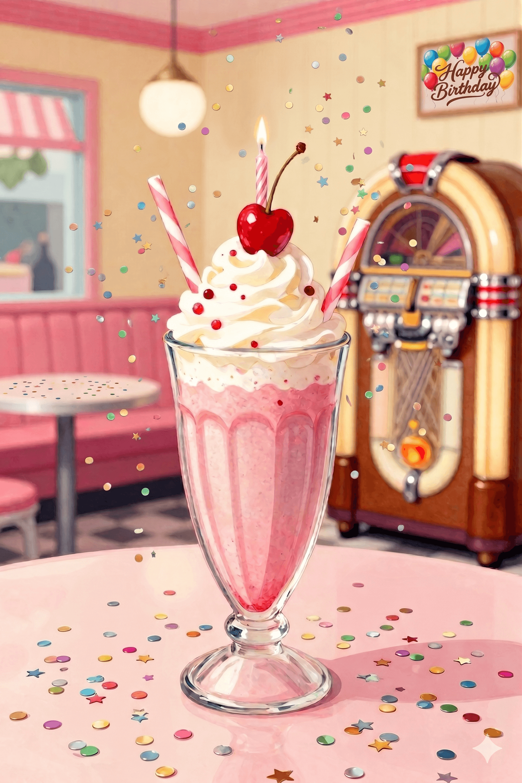 50's Diner Happy Birthday Ecard