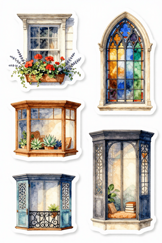 Aesthetic Window Stickers Printable