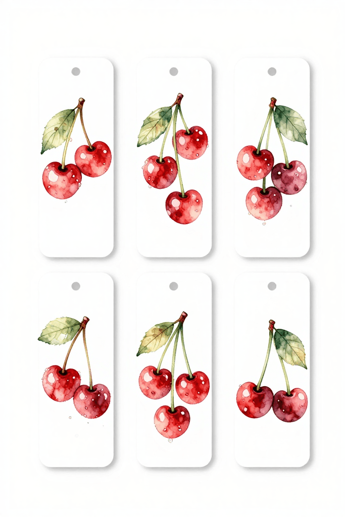 Cherry Bookmarks Printable