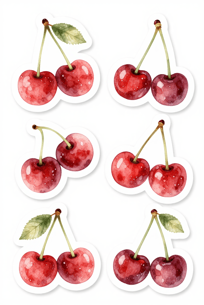 Cherry Stickers 2 Printable