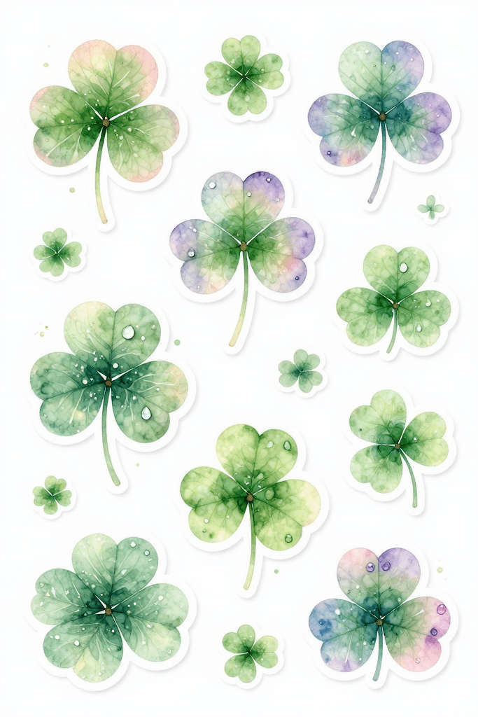 Cute Shamrock Stickers Printable