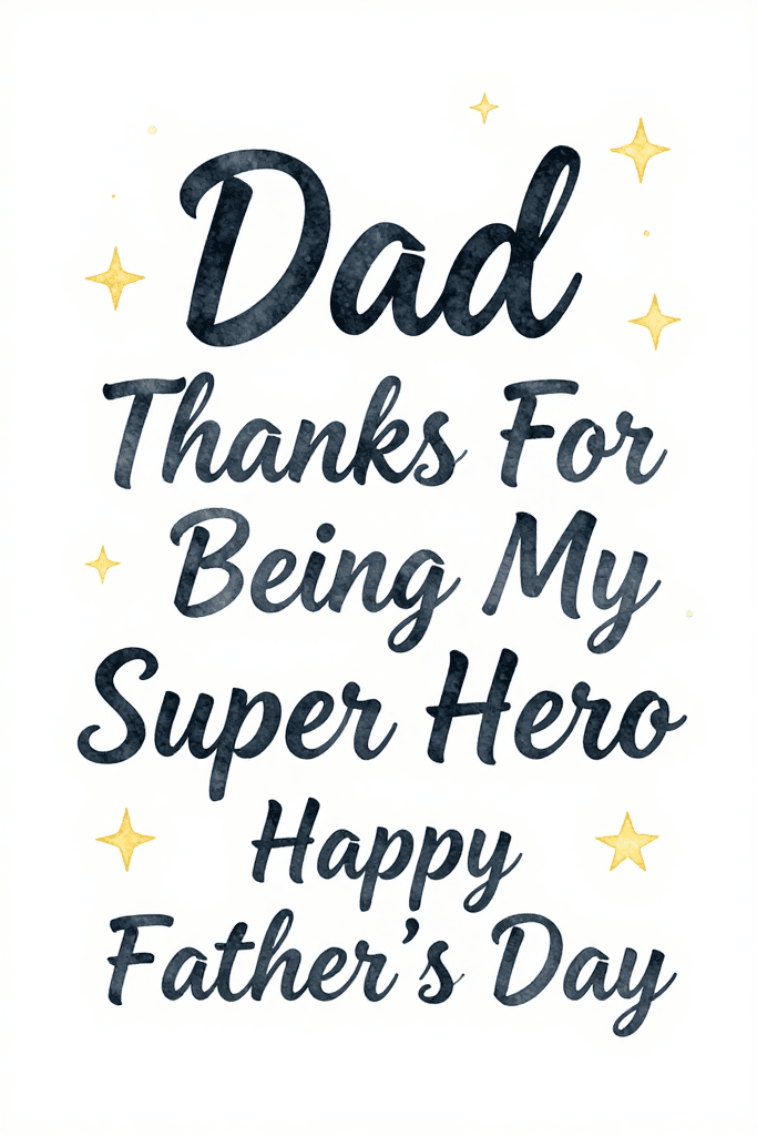 Thanks For Being My Super Hero Father's Day Ecard 2