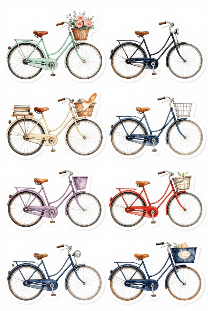 Bicycle Stickers Printable