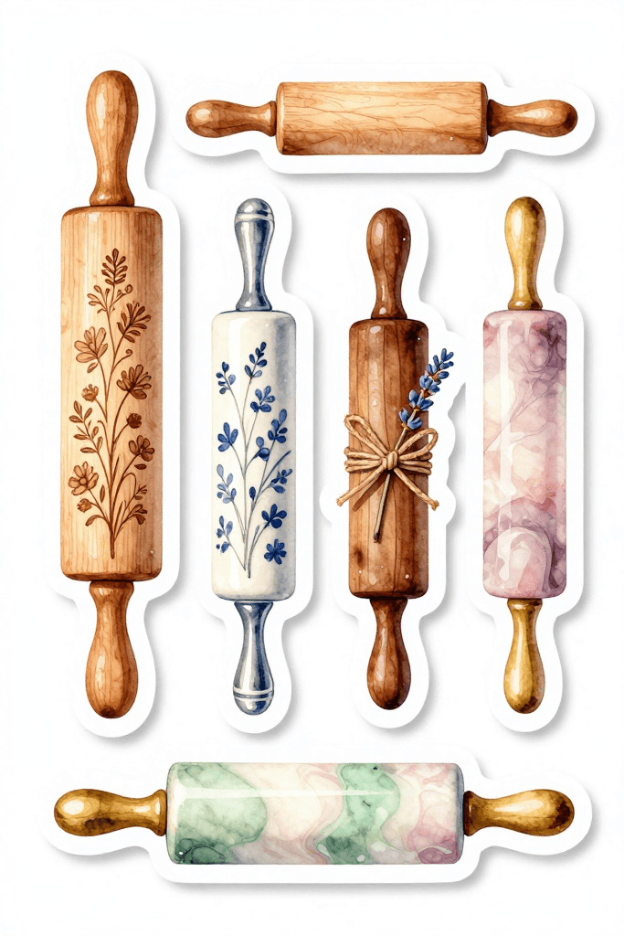 Decorative Rolling Pin Stickers Printable