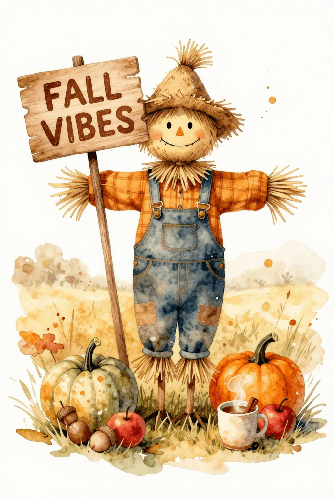 Fall Vibes Scarecrow Ecard