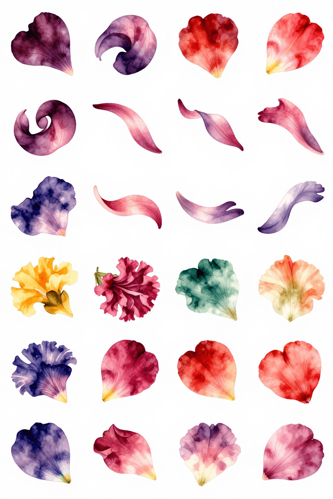 Fluttering Petal Stickers Printable