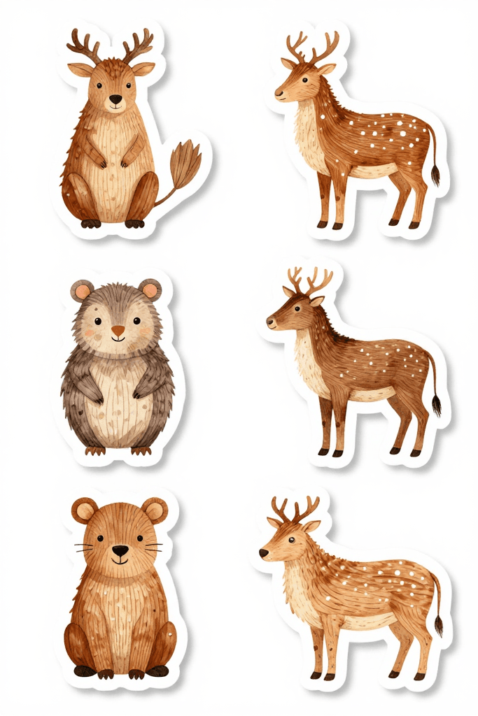 Woodland Animal Stickers Printable