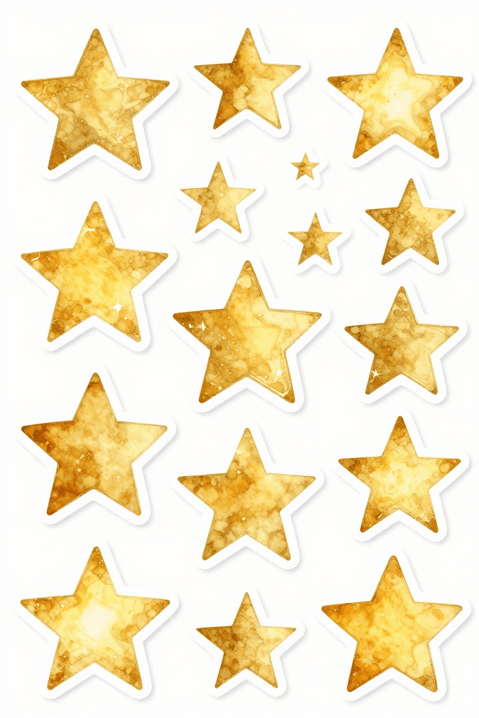 Gold Star Stickers 2 Printable