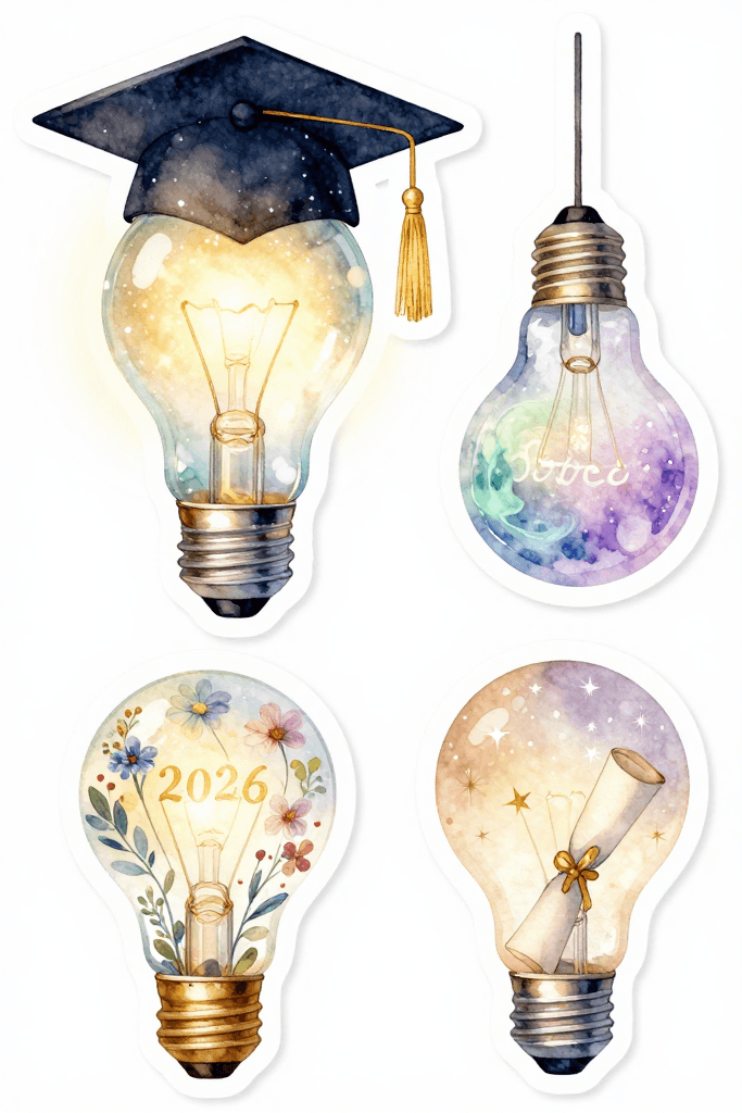 Graduation Light Stickers Printable