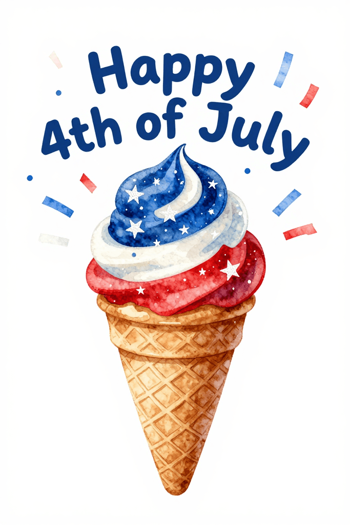 Happy 4th Of July Ice Cream Ecard