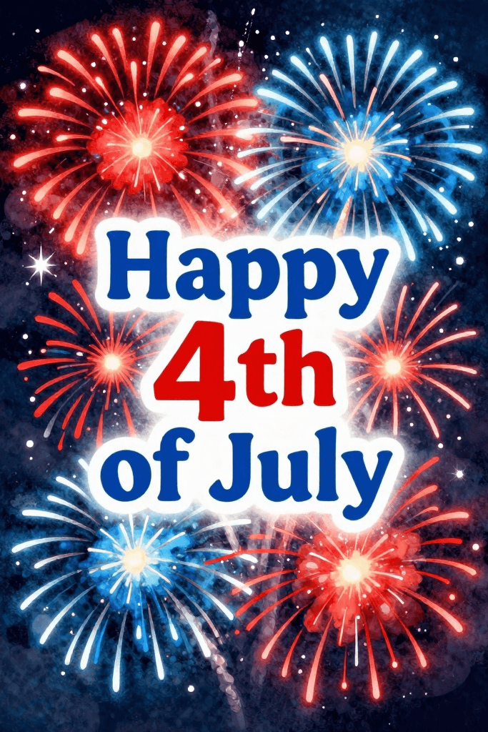 Vibrant Fireworks 4th Of July Ecard