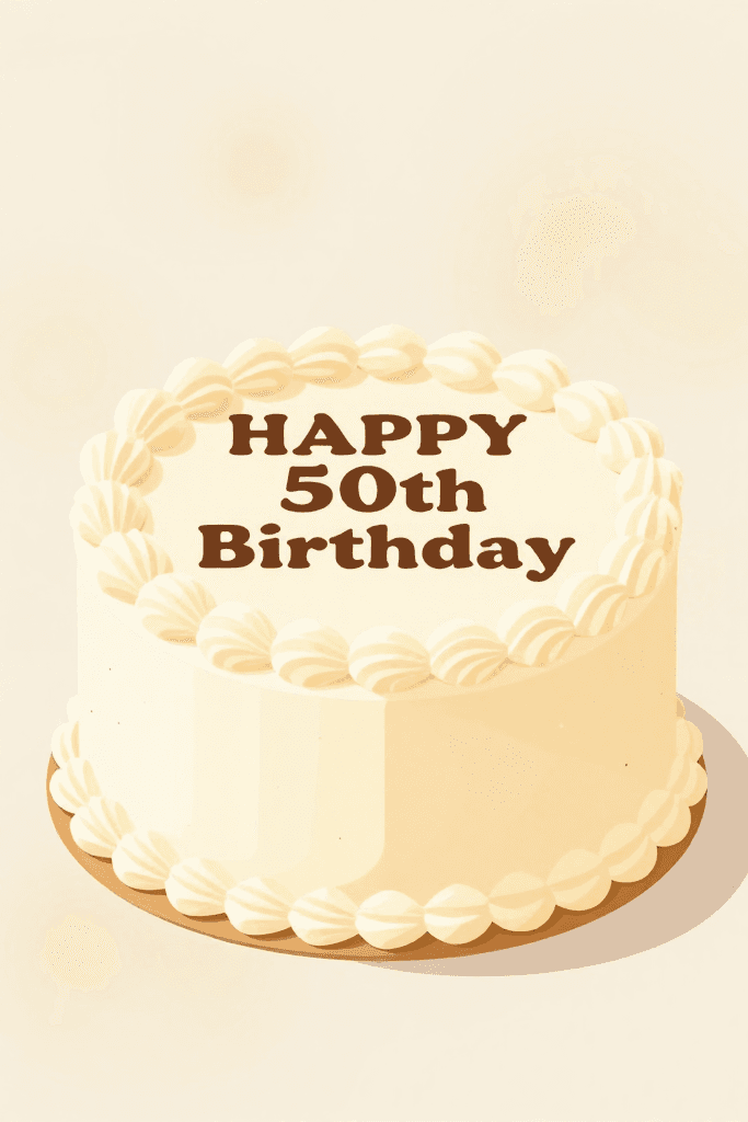 Happy 50th Birthday Cake Ecard