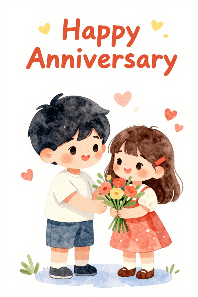 Happy Anniversary Chibi ecard