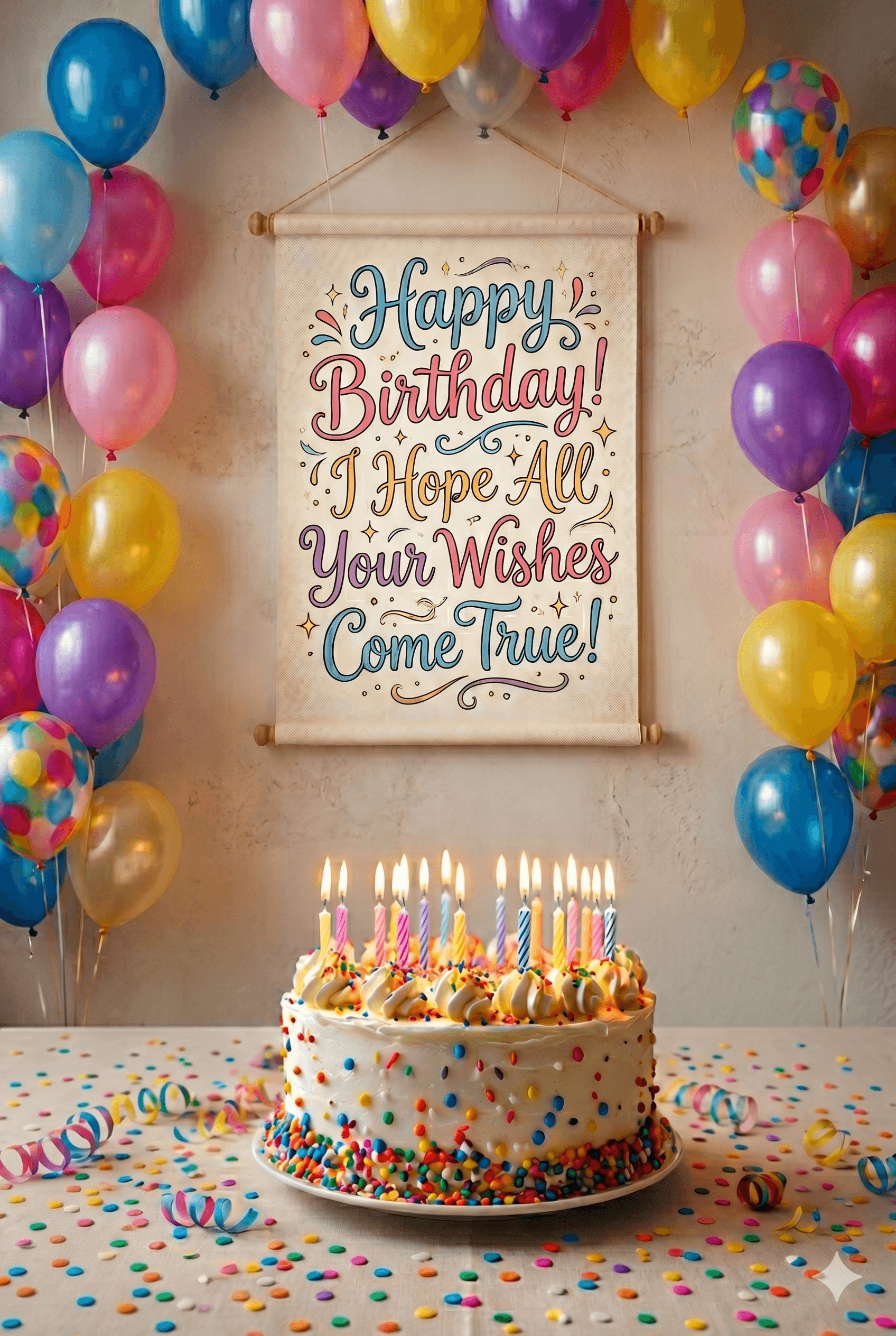 I Hope All Your Wishes Come True Birthday Card