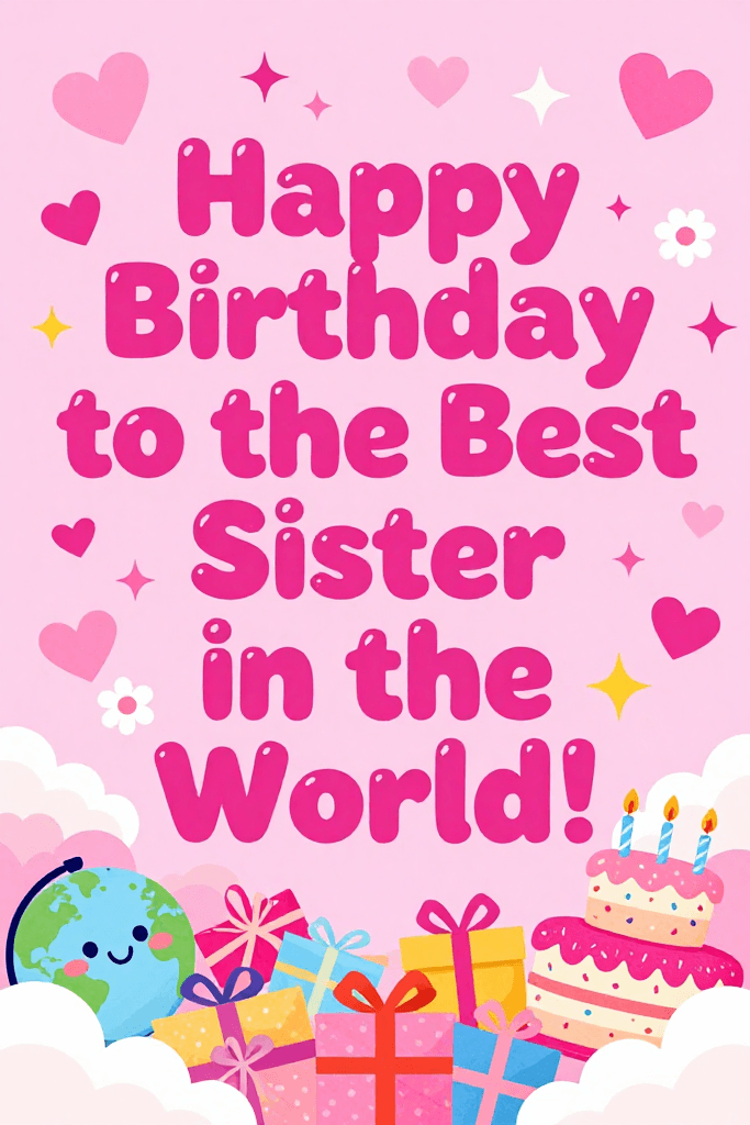 Happy Birthday To The Best Sister Ecard