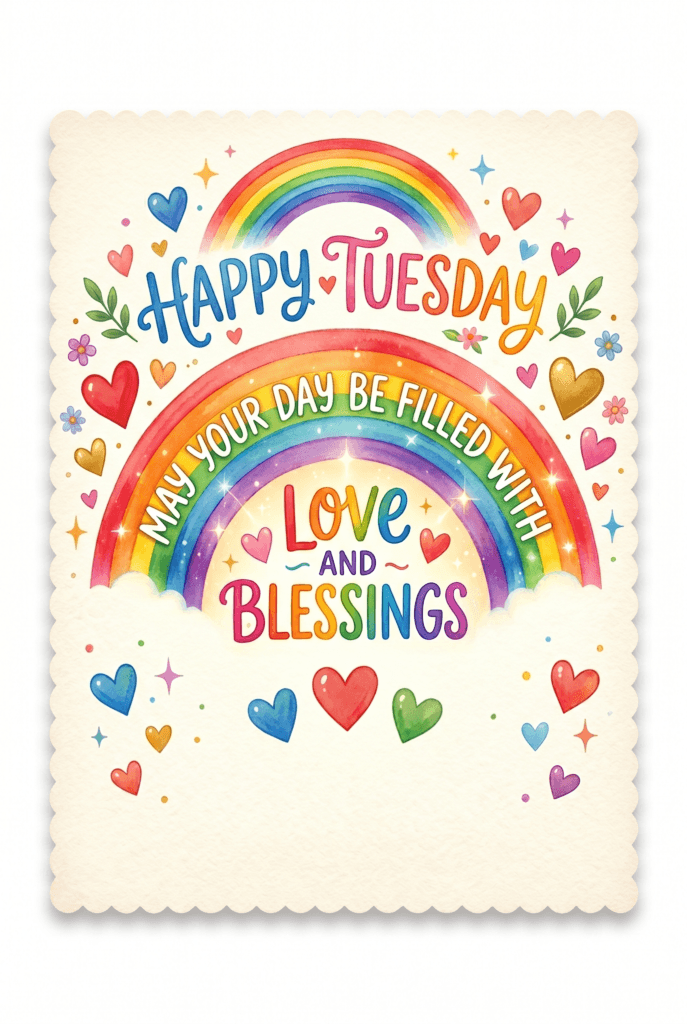 Tuesday Filled With Love And Blessings Ecard