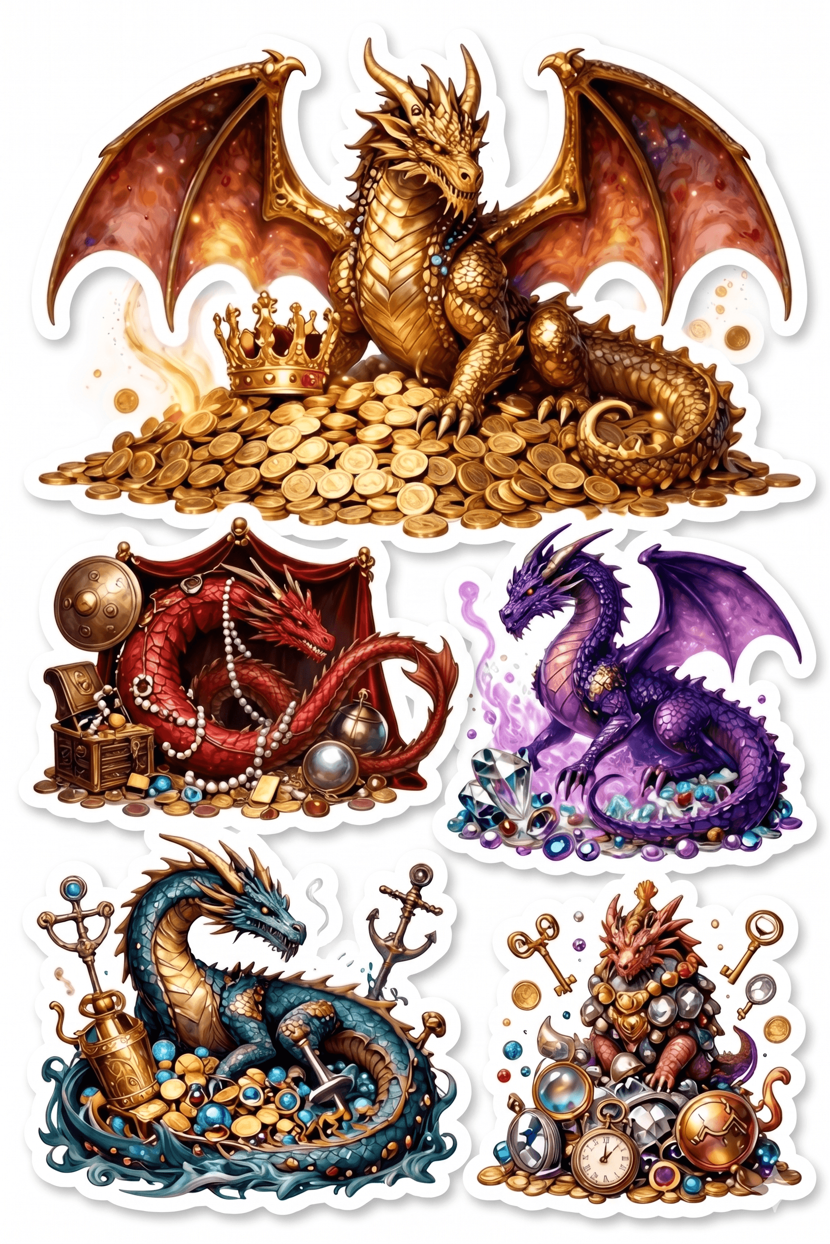 Hoarding Dragon Stickers Printable