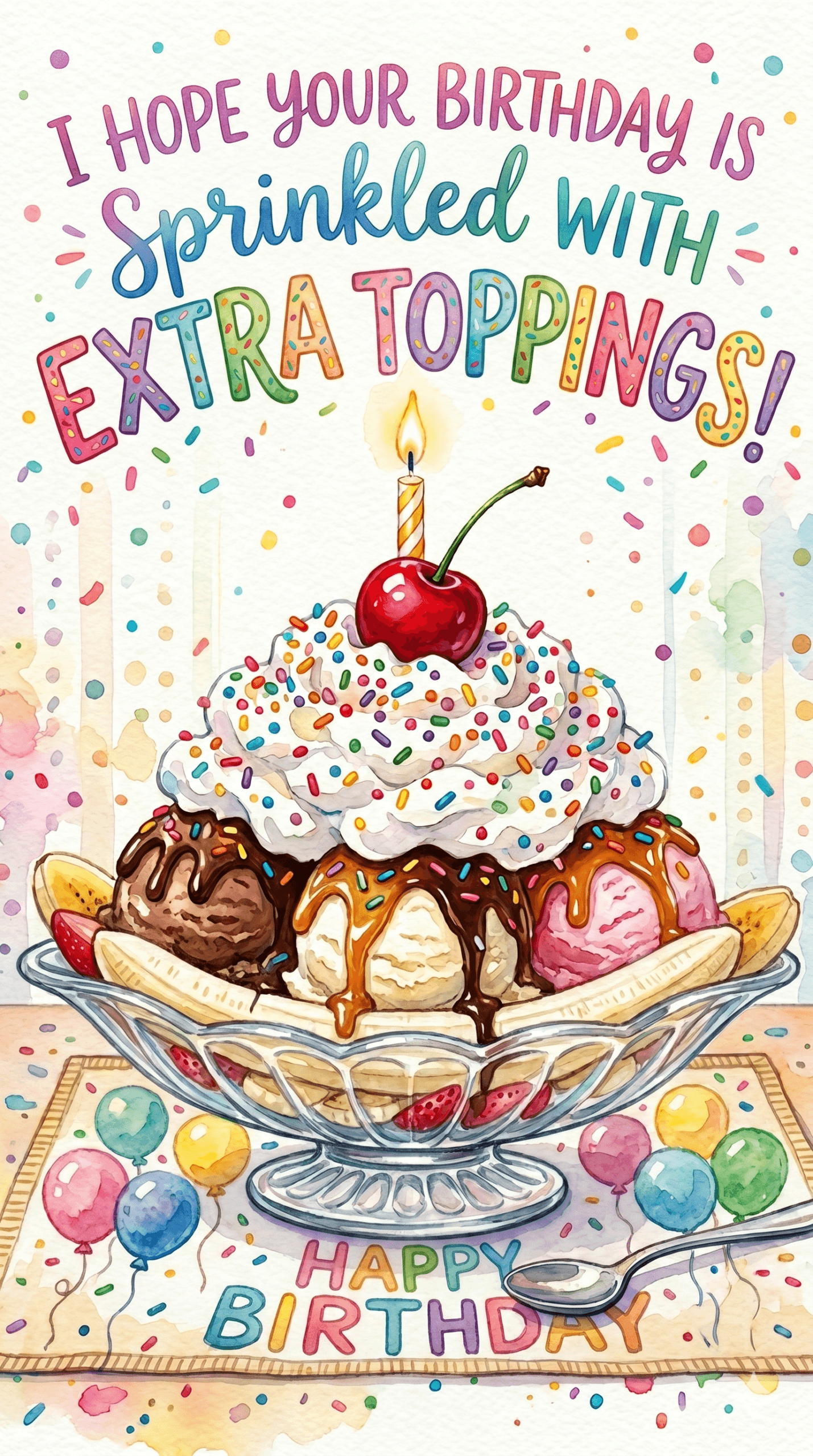 Birthday Sprinkled With Extra Toppings Ecard