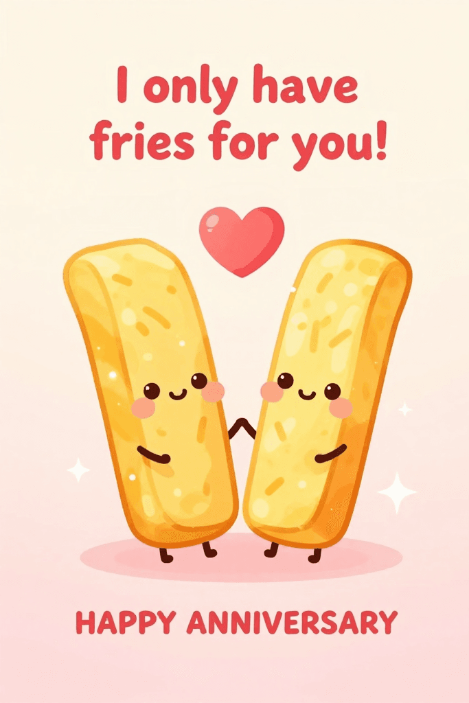 I Only Have Fries For You Anniversary Ecard