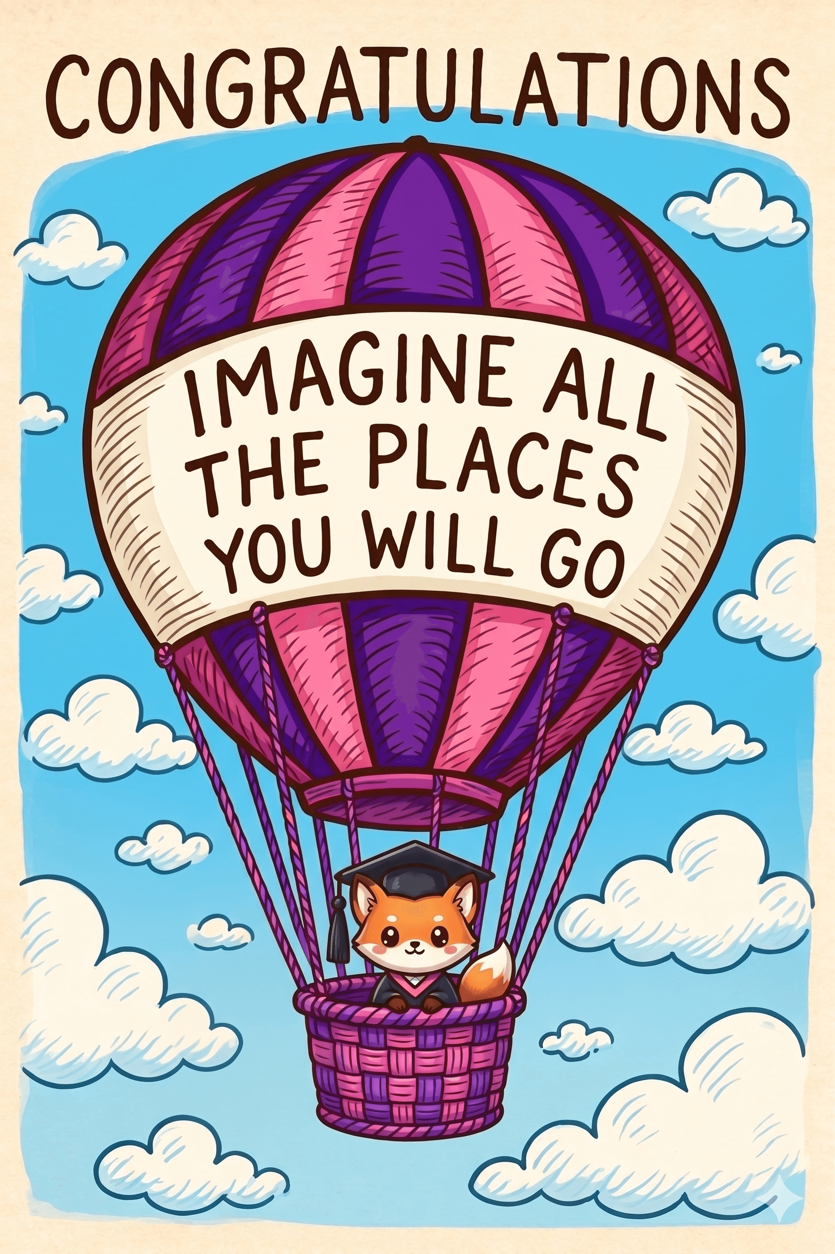 Imagine All The Places You Will Go Graduation Ecard