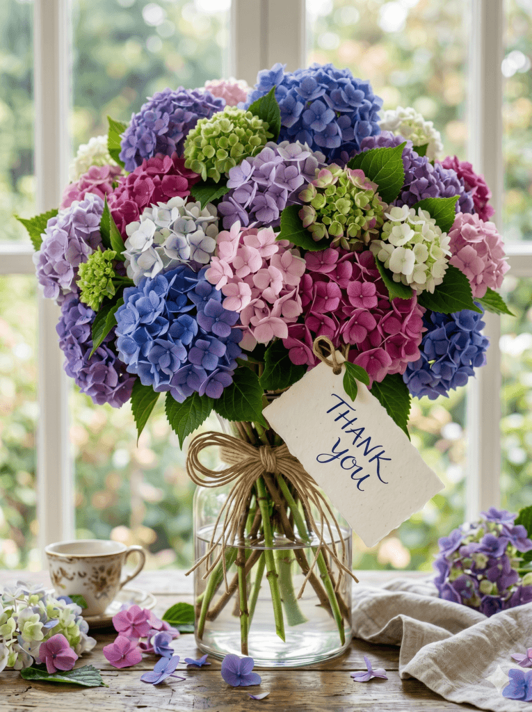 Thank You Hydrangea Bouquet Ecard
