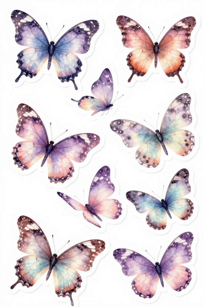 Large Butterfly Stickers Printable