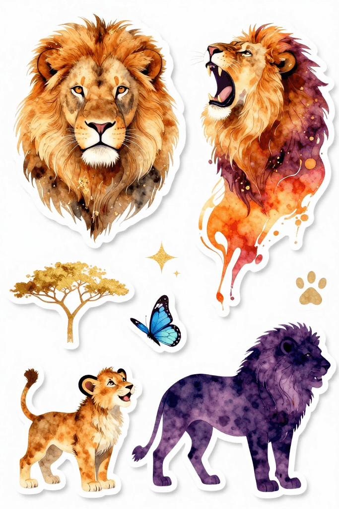 Lion Stickers Printable
