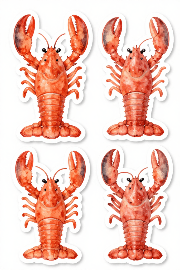 Lobster Stickers Printable